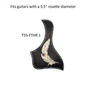 Taylor Style Pickguard Rosewood Colorful Abalone & White Mother-of-Pearl Inlay Feather Design