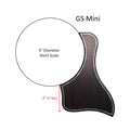 Rosewood Taylor Style Guitar Pickguard: White Mother of Pearl Inlay, Free Mount Option