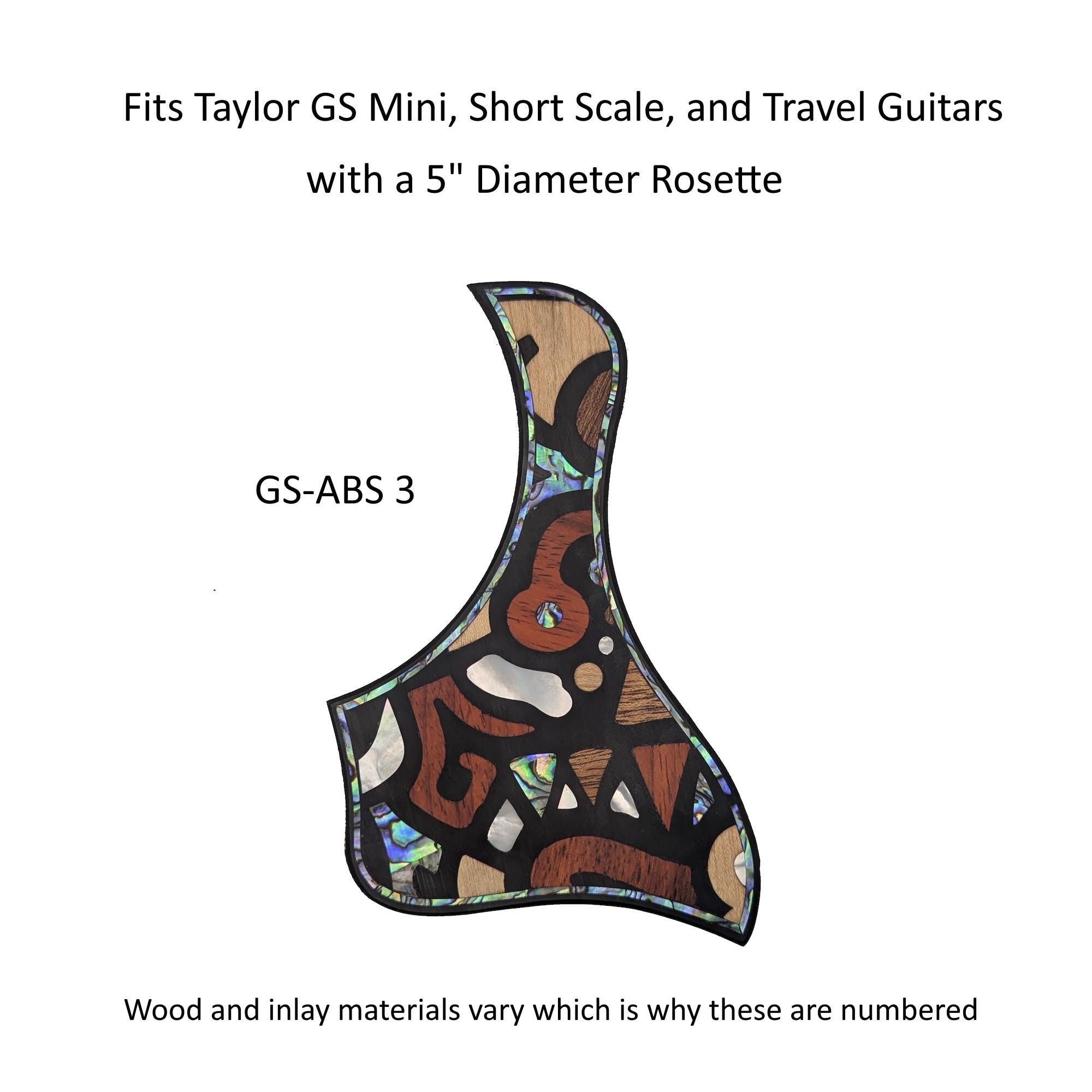 Travel Guitar-Taylor GS Mini Pickguard | Abstract Mother of Pearl Abalone Inlay Top Protection