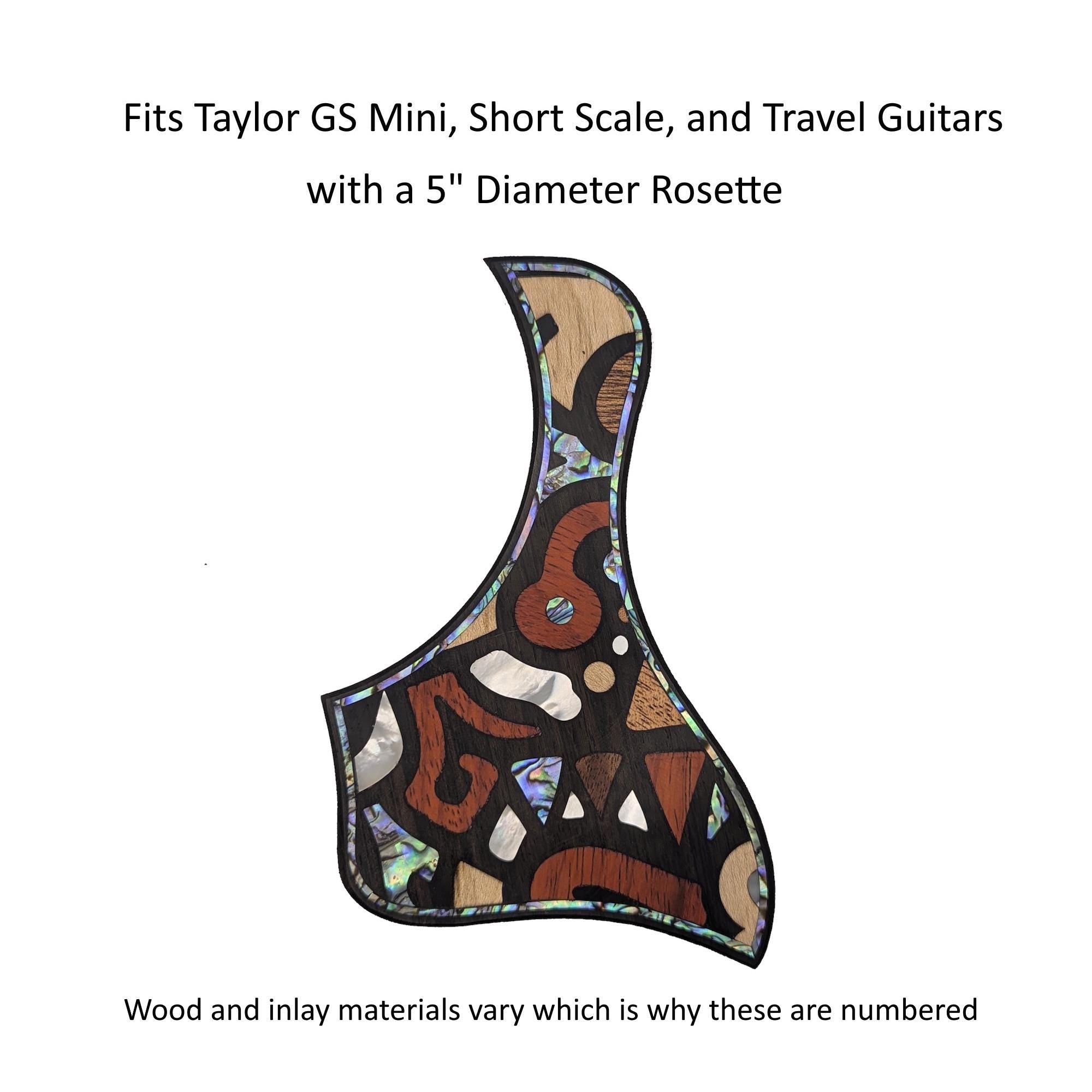 Travel Guitar-Taylor GS Mini Pickguard | Abstract Mother of Pearl Abalone Inlay Top Protection