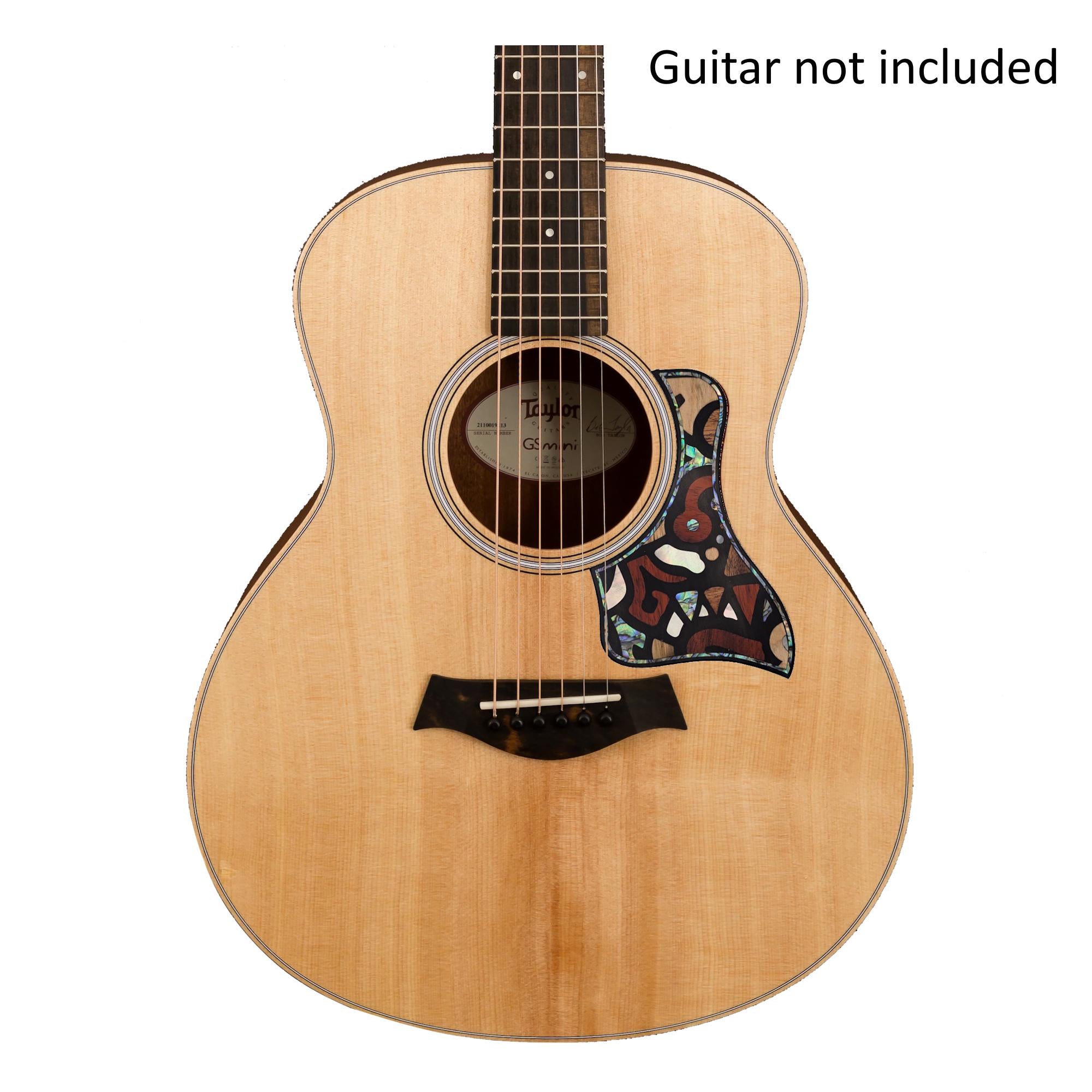 Travel Guitar-Taylor GS Mini Pickguard | Abstract Mother of Pearl Abalone Inlay Top Protection