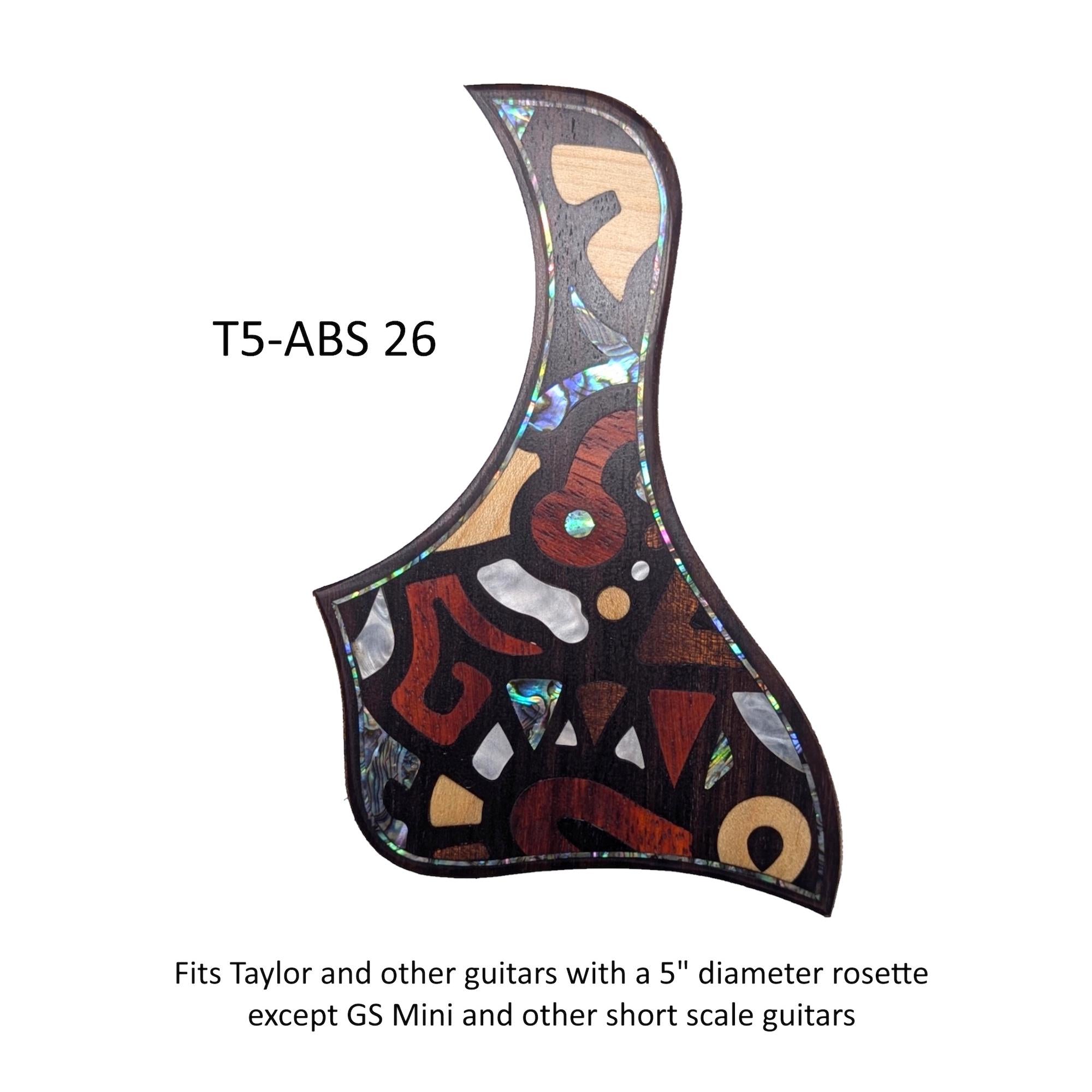 Pickguard for Taylor Guitars Handcrafted Rosewood Abstract Design, Guitar Accessories