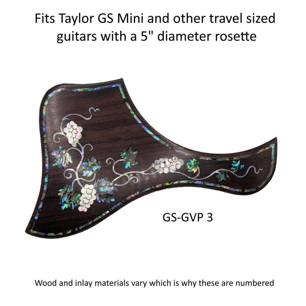 Taylor GS Mini & Travel Short Scale Guitar Pickguard Coloful Detailed Grapevine Inlay