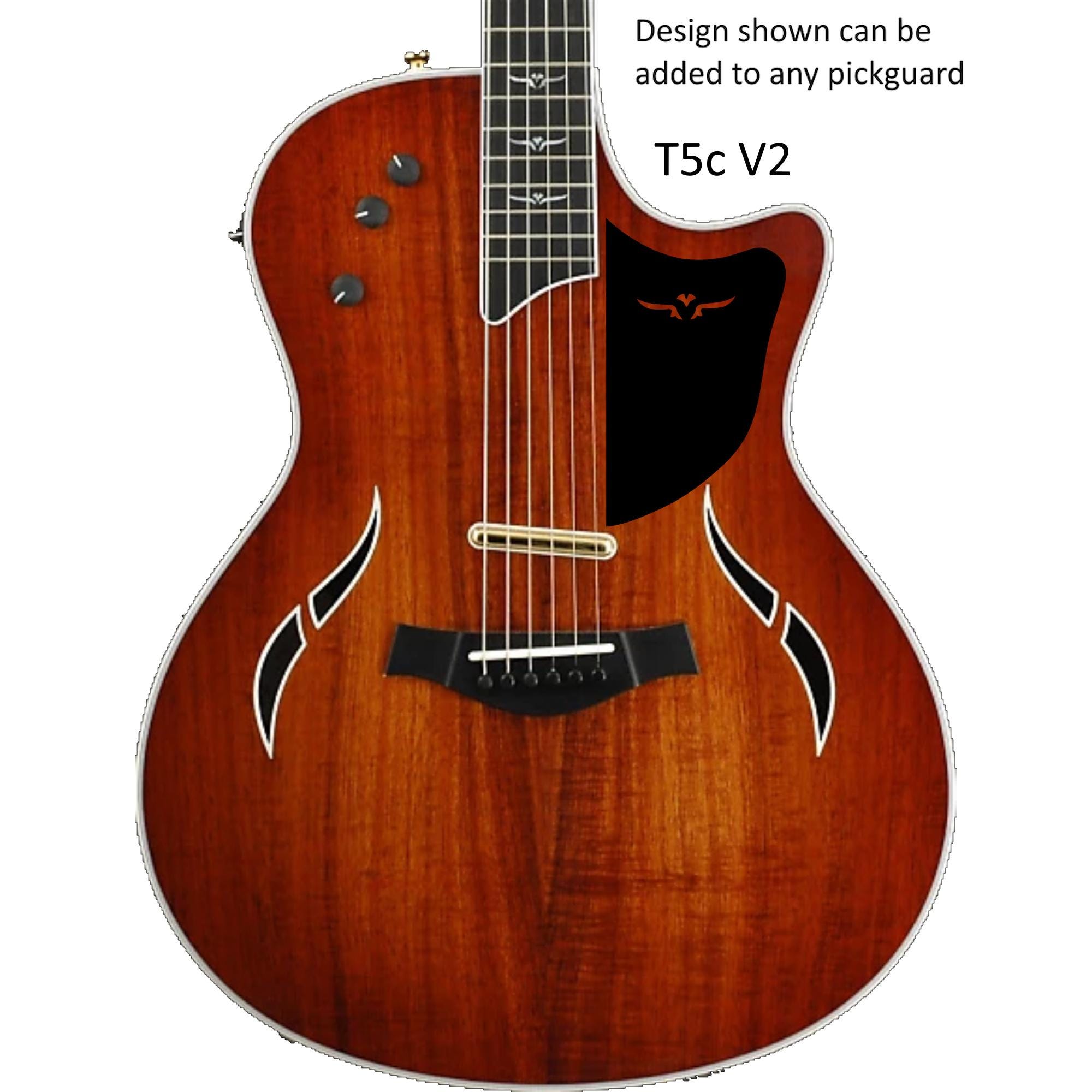 Taylor T5c Pickguard, Custom Cut Solid Wood Guitar Part, Acoustic & Electric Guitar Accessories