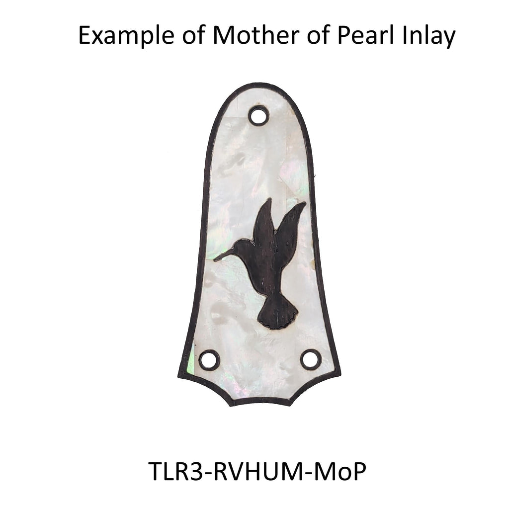 Taylor Guitar Truss Rod Cover White Mother of Pearl Reverse Hummingbird Design
