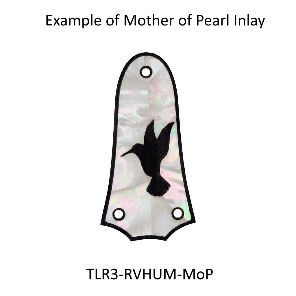 Taylor Guitar Truss Rod Cover White Mother of Pearl Reverse Hummingbird Design