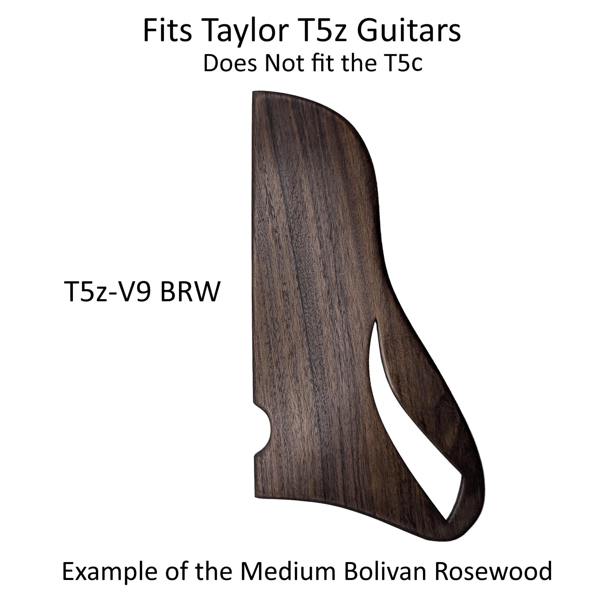 Handcrafted Wood Pickguard for Taylor T5z Guitar - Free Mount
