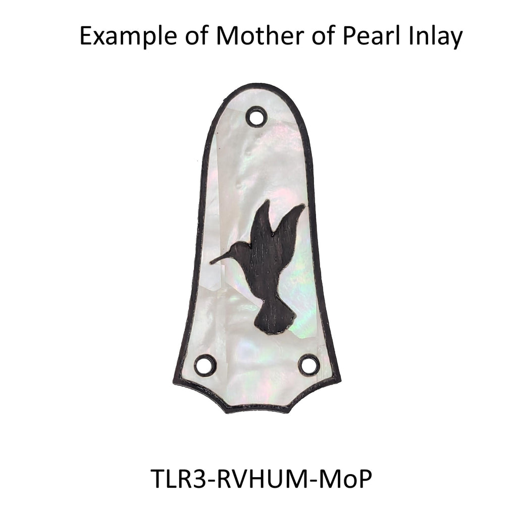 Taylor Guitar Truss Rod Cover White Mother of Pearl Reverse Hummingbird Design
