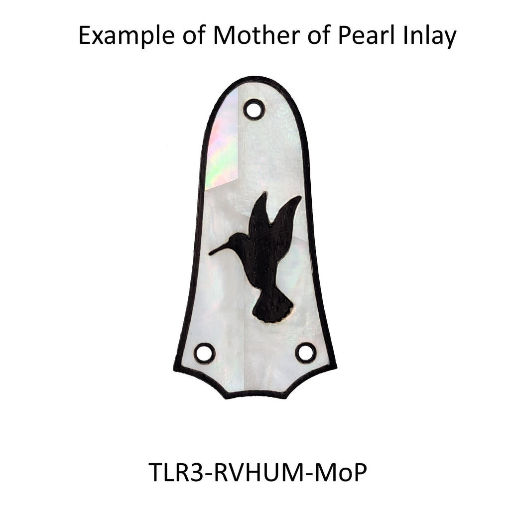 Taylor Guitar Truss Rod Cover White Mother of Pearl Reverse Hummingbird Design