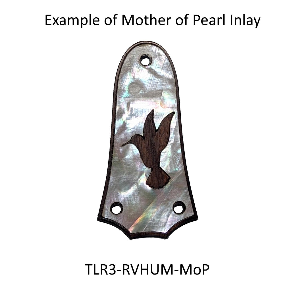 Taylor Guitar Truss Rod Cover White Mother of Pearl Reverse Hummingbird Design