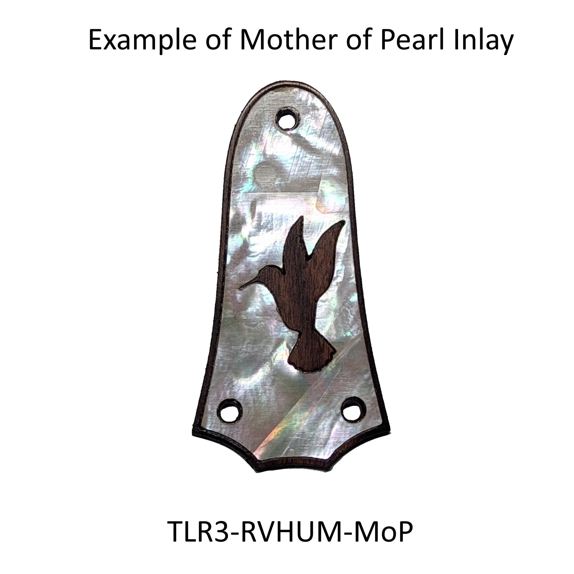 Taylor Guitar Truss Rod Cover White Mother of Pearl Reverse Hummingbird Design