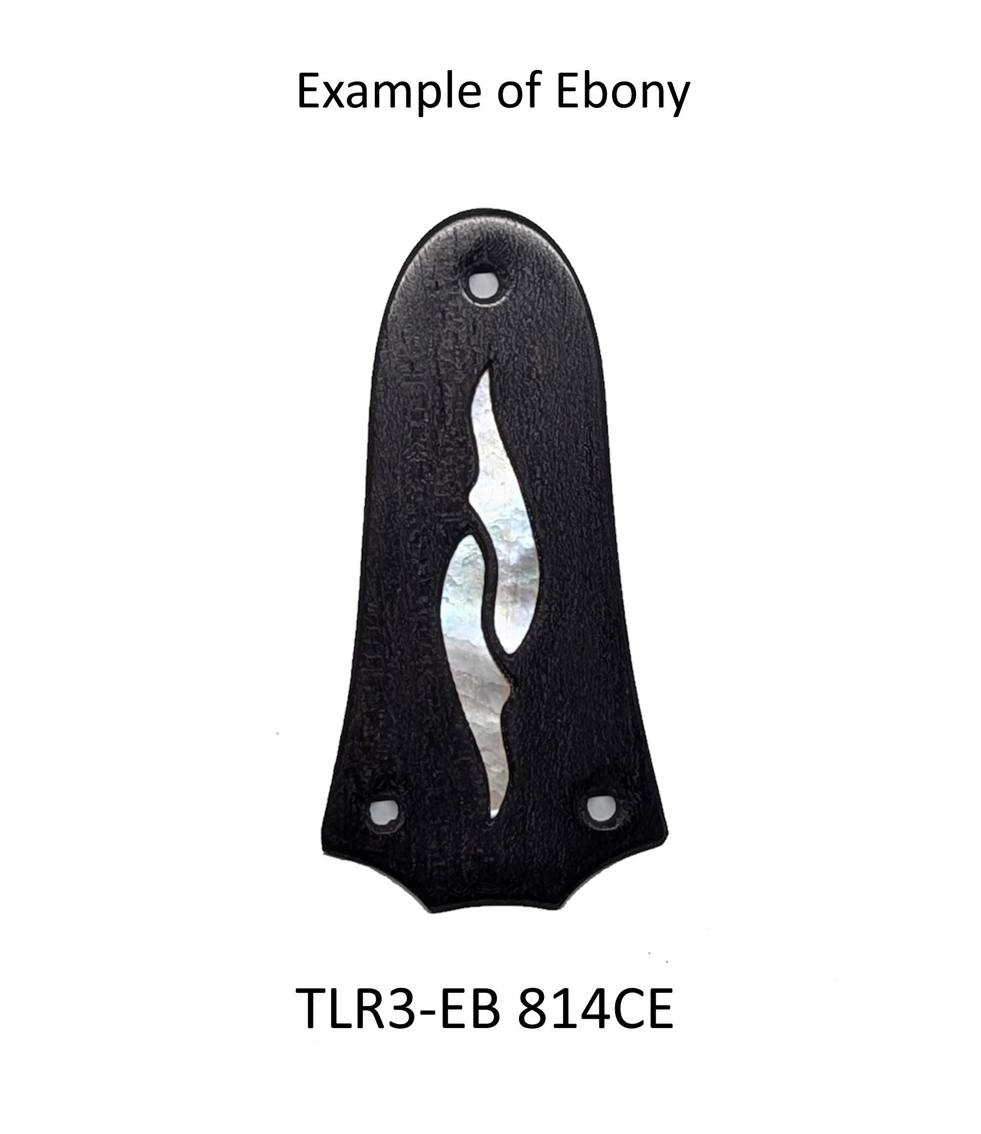 Taylor Guitar Truss Rod Cover: Rosewood oe Ebony with Mother of Pearl Inlay