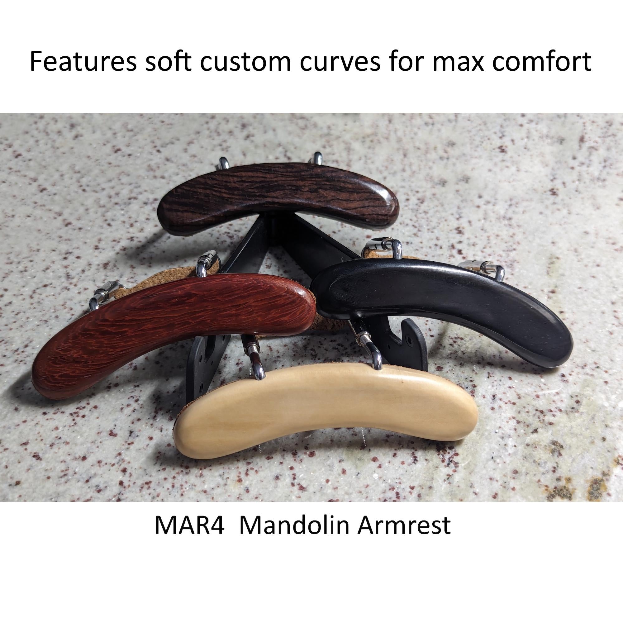 Extra Long Mandolin Armrest, Handcrafted Ergonomic Choice of Wood