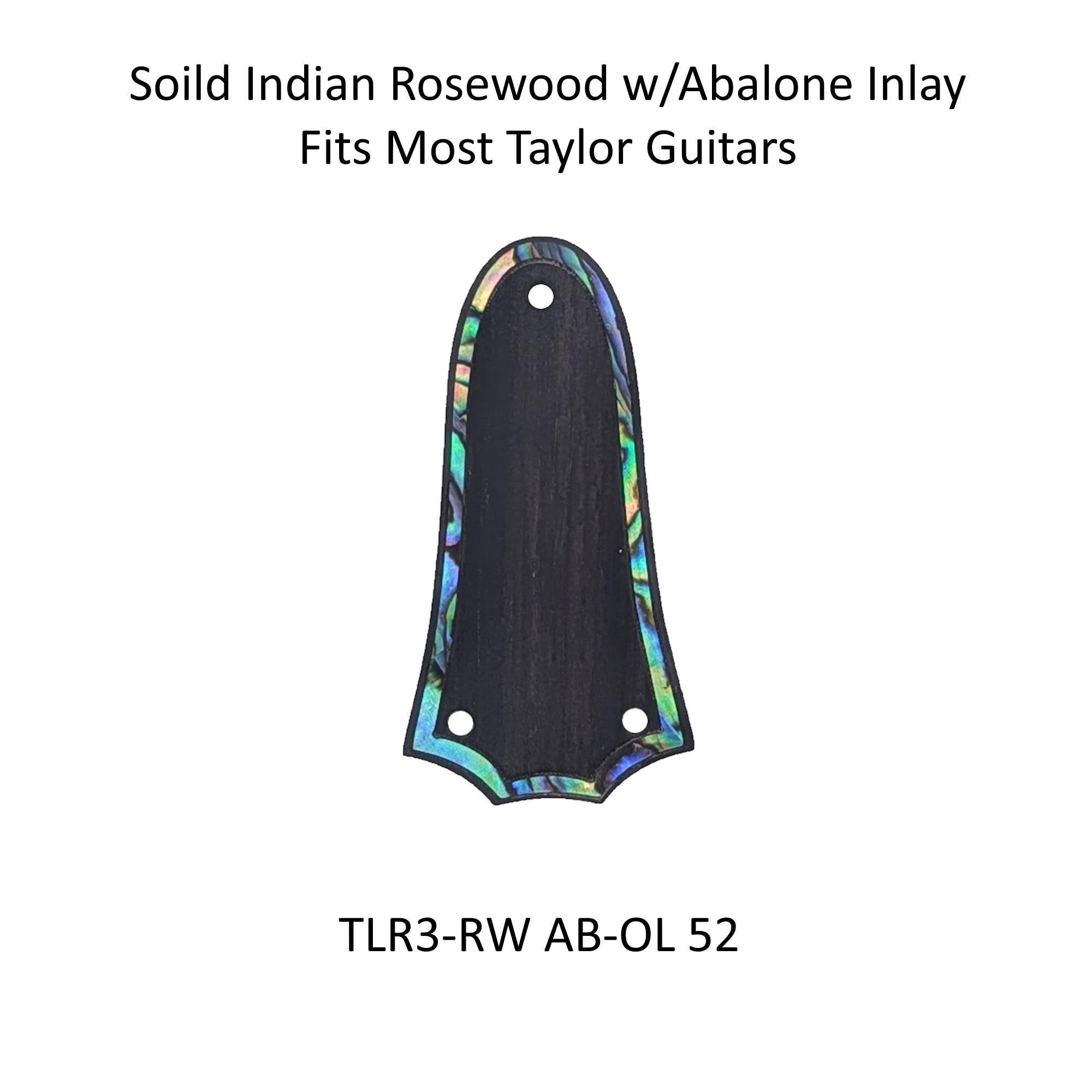Truss Rod Covers for Taylor Guitars Rosewood Colorful Abalone Outline Inlay