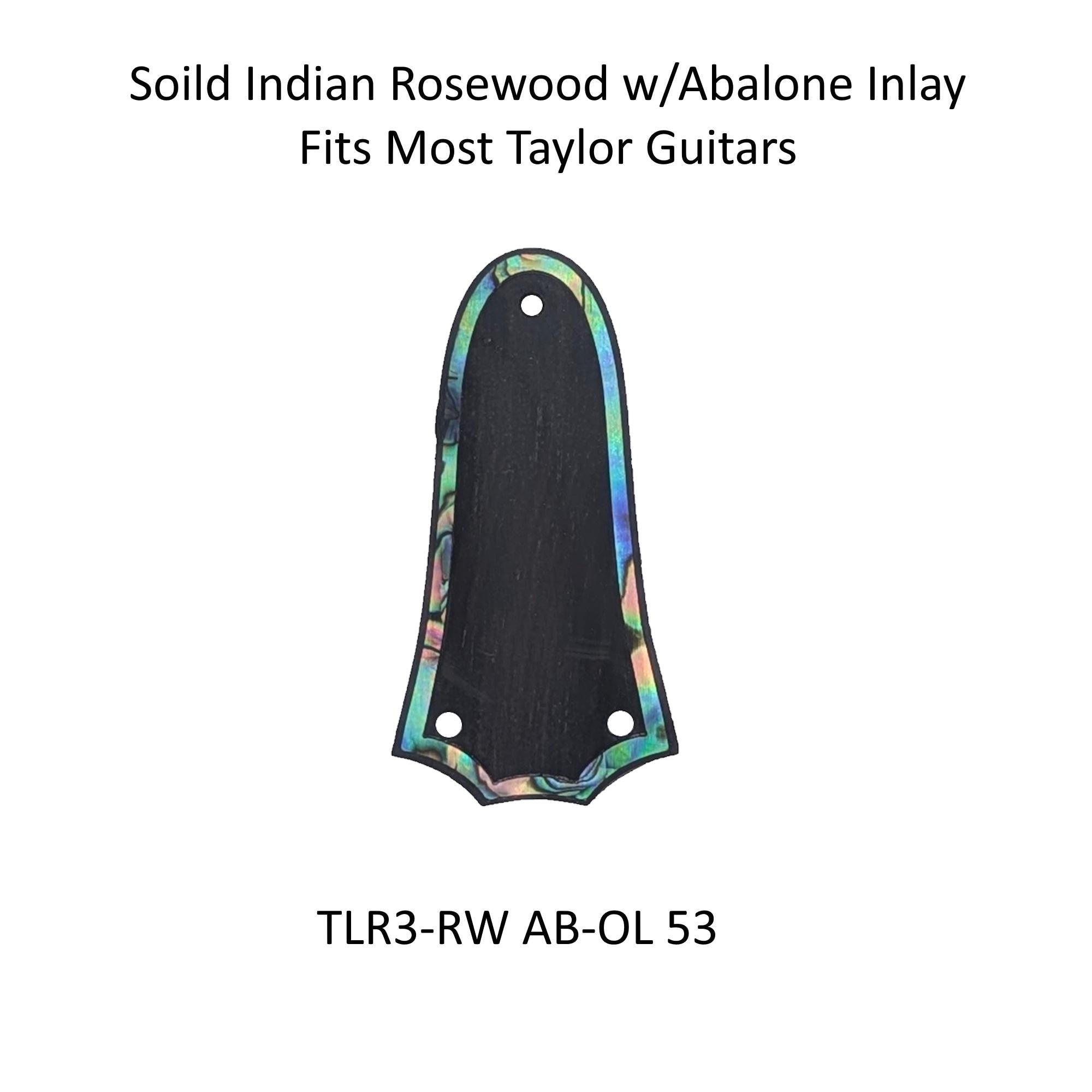Truss Rod Covers for Taylor Guitars Rosewood Colorful Abalone Outline Inlay