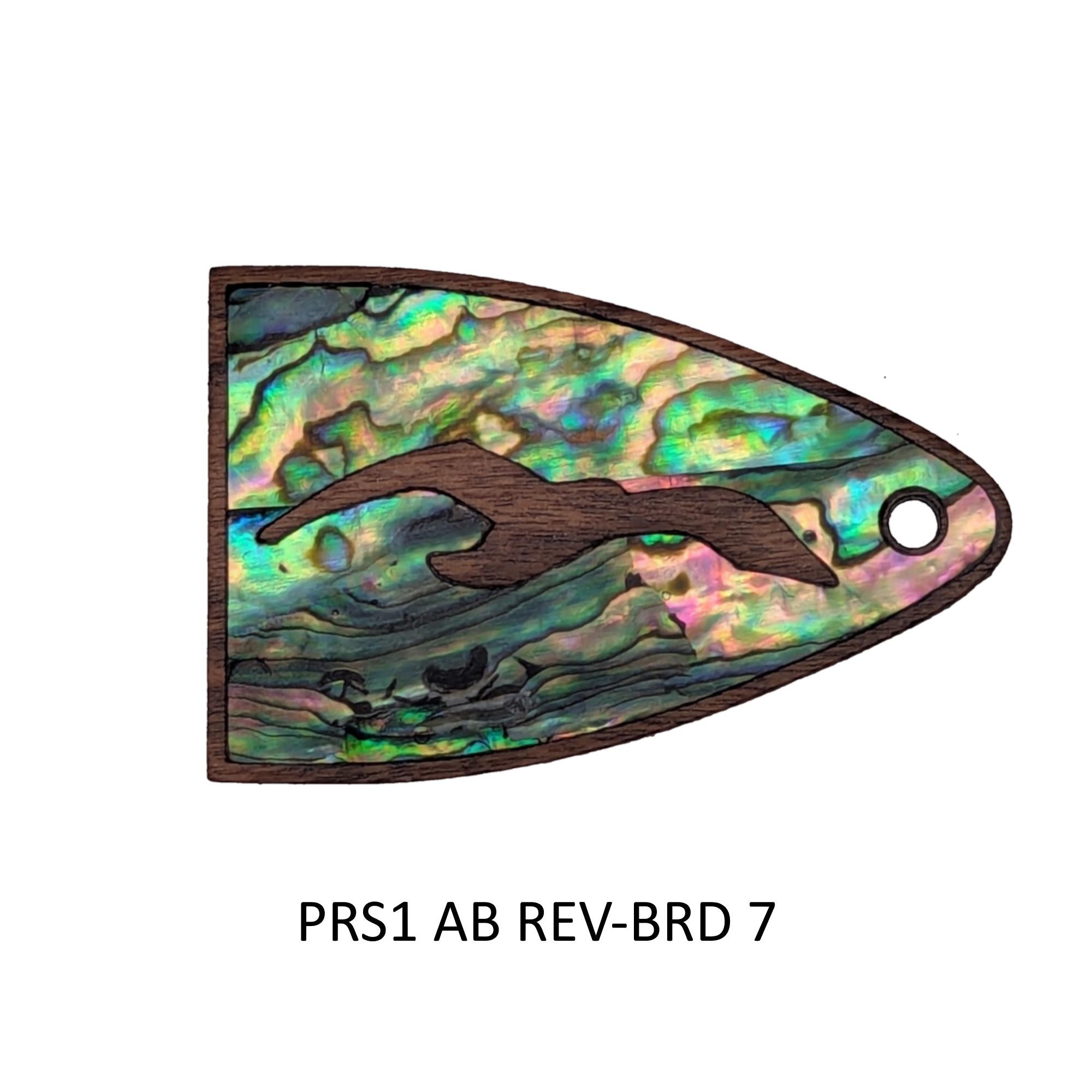 Fits PRS Guitar - Truss Rod Cover: Bird Design Abalone or White Mother of Pearl