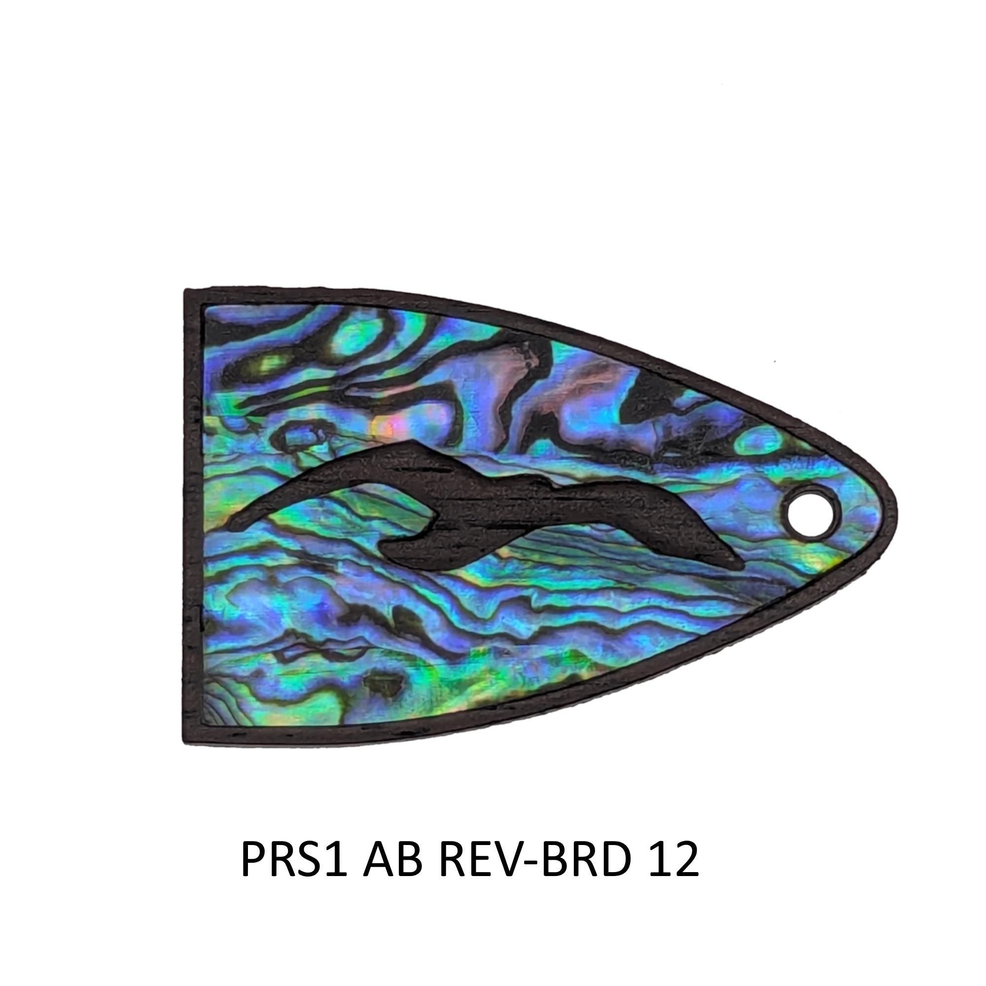 Fits PRS Guitar - Truss Rod Cover: Bird Design Abalone or White Mother of Pearl