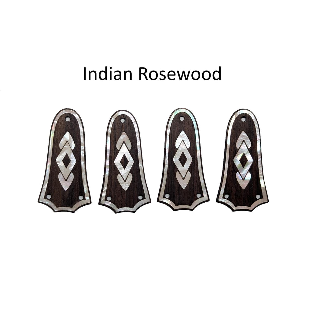 Made to Fit Taylor Guitar Truss Rod Cover - Rosewood & White Mother of Pearl Inlay
