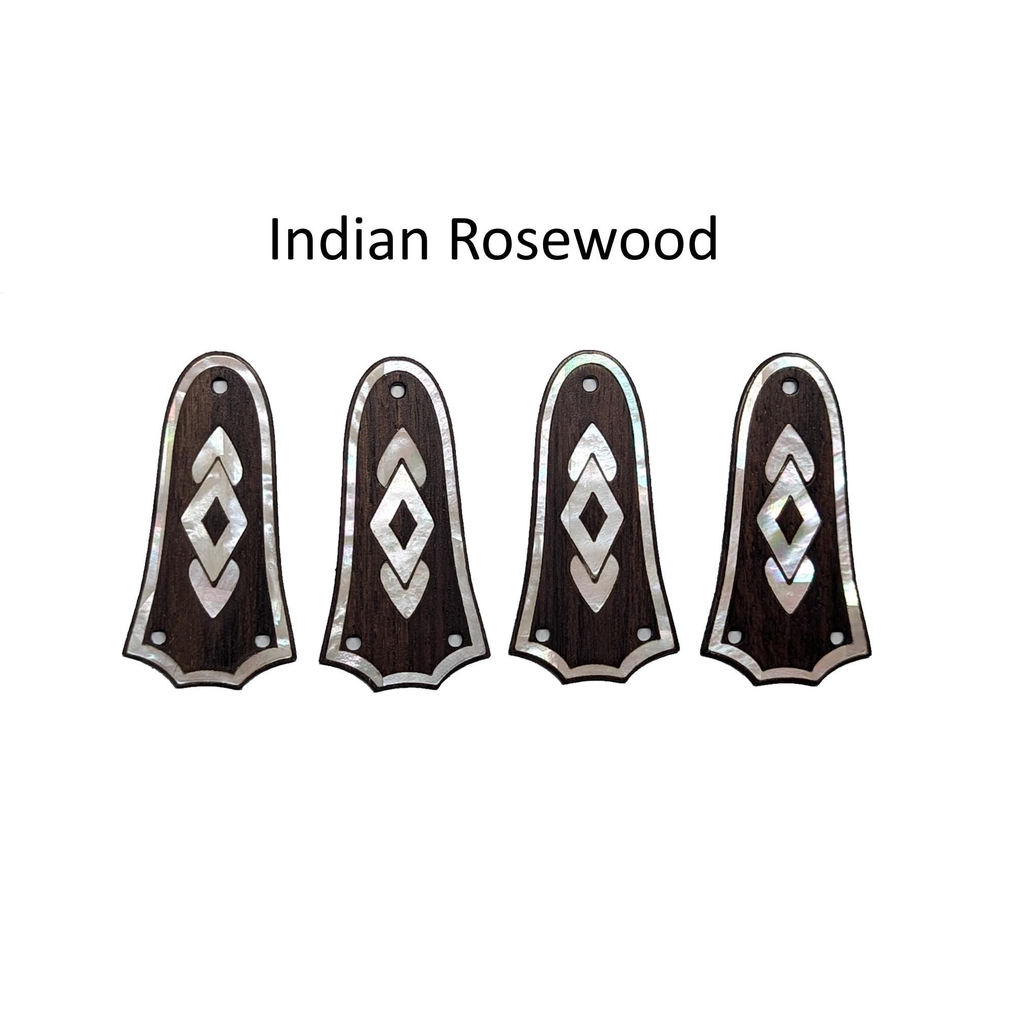 Made to Fit Taylor Guitar Truss Rod Cover - Rosewood & White Mother of Pearl Inlay