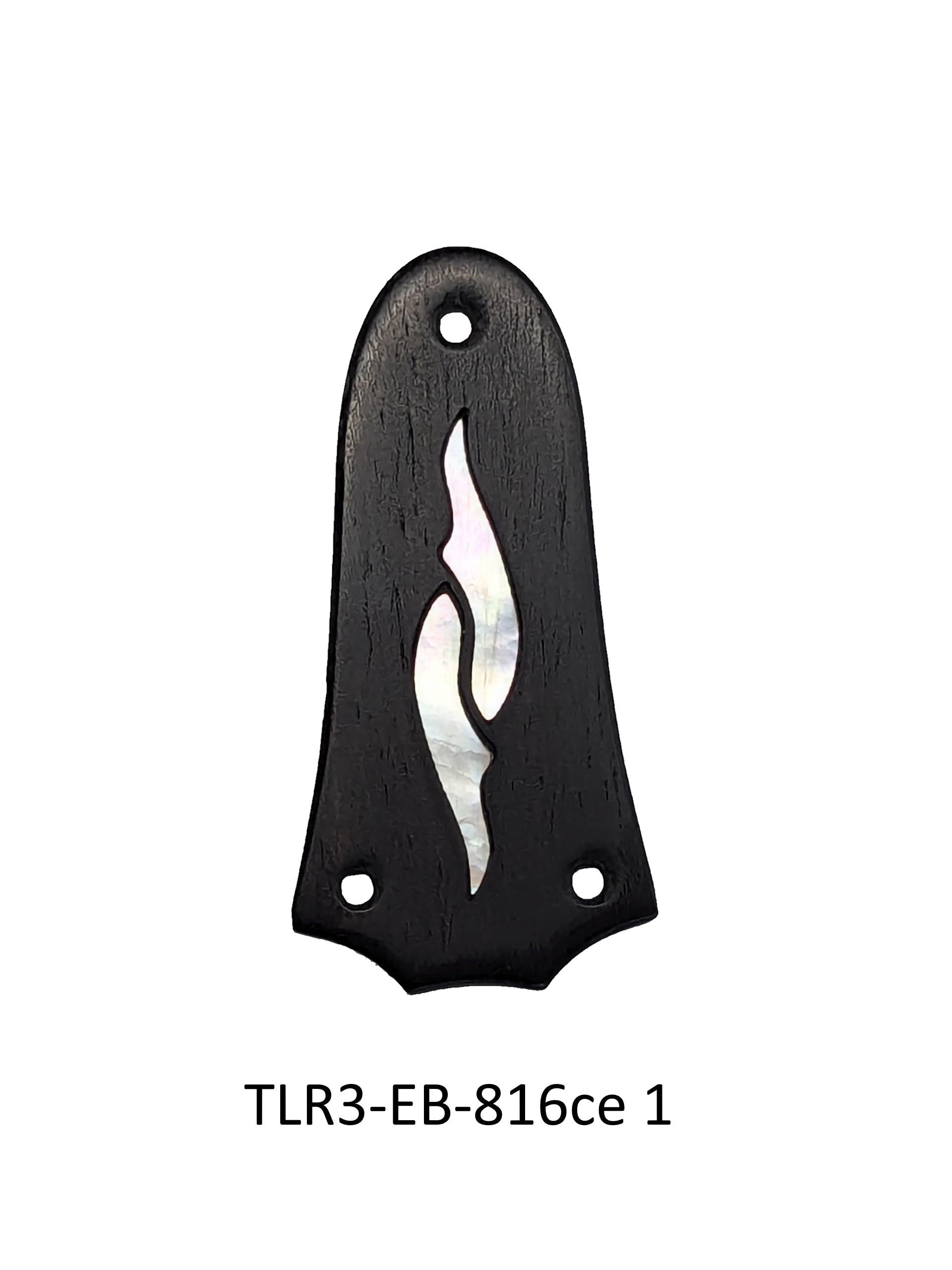 Taylor Guitar Truss Rod Cover: Rosewood oe Ebony with Mother of Pearl Inlay