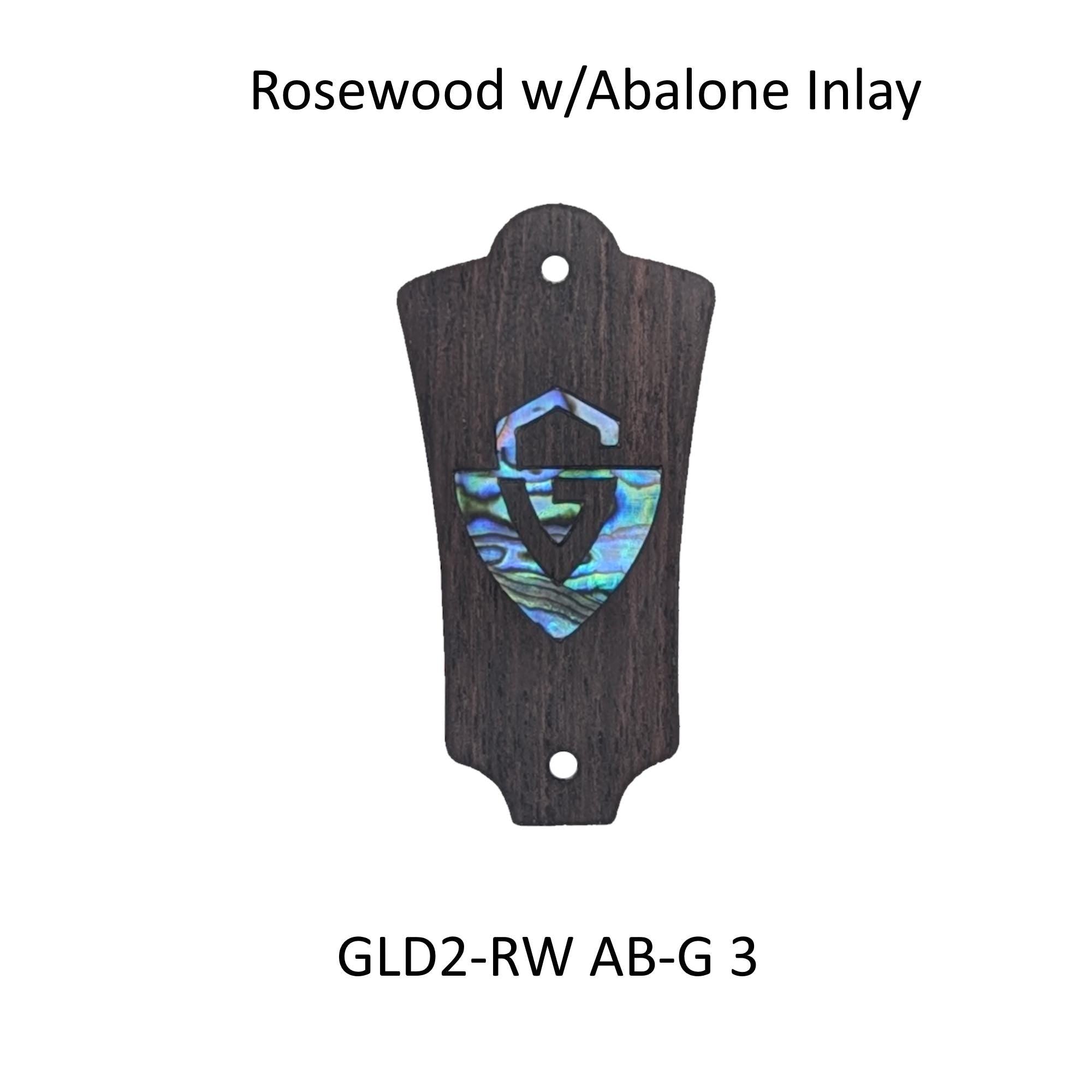 Guild Truss Rod Cover Rosewood & Abalone or White Mother of Pearl "G" Logo
