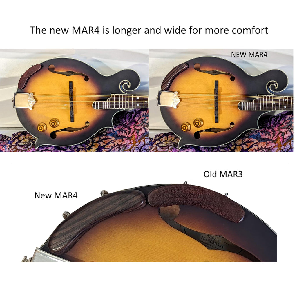 Extra Long Mandolin Armrest, Handcrafted Ergonomic Choice of Wood