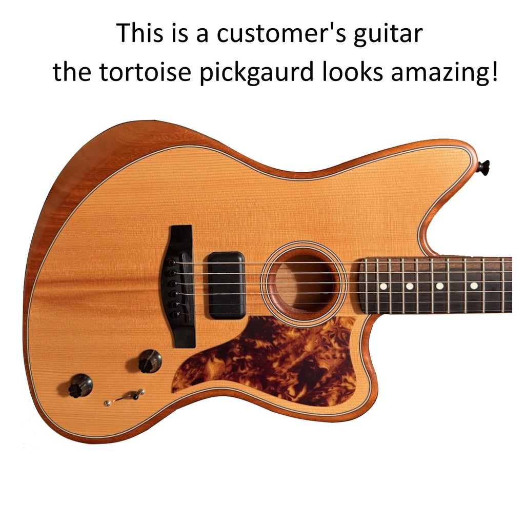 Acoustasonic Jazzmaster Pickguard | Solid Wood, Carbon Fiber or Plastic | Custom Guitar Part