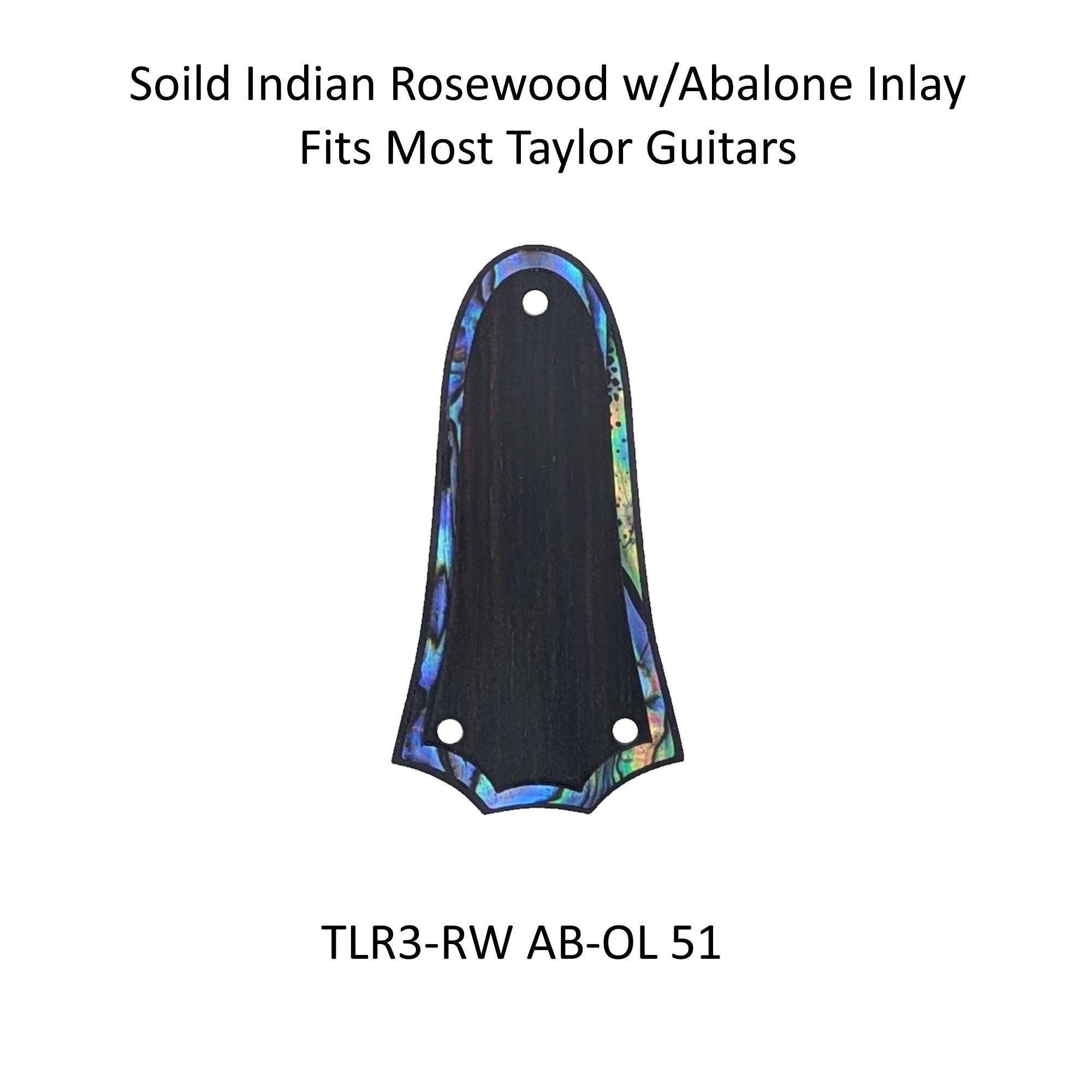 Truss Rod Covers for Taylor Guitars Rosewood Colorful Abalone Outline Inlay