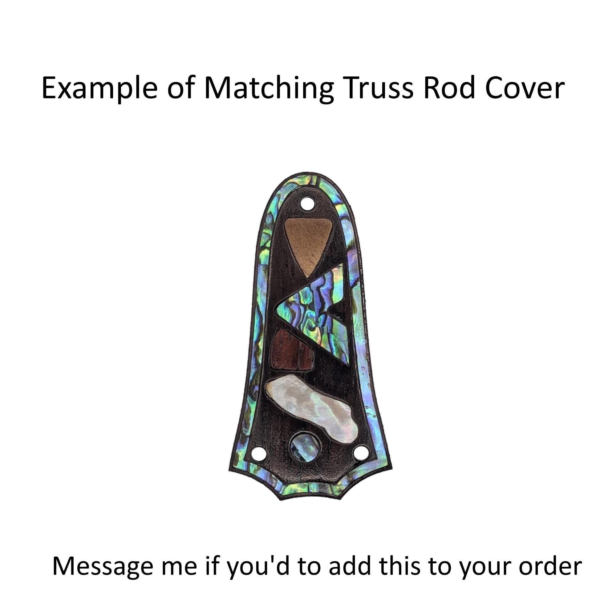 Pickguard Fits Taylor Guitars Rosewood Abstract Design | Solid Wood Abalone Mother of Pearl InlayT55