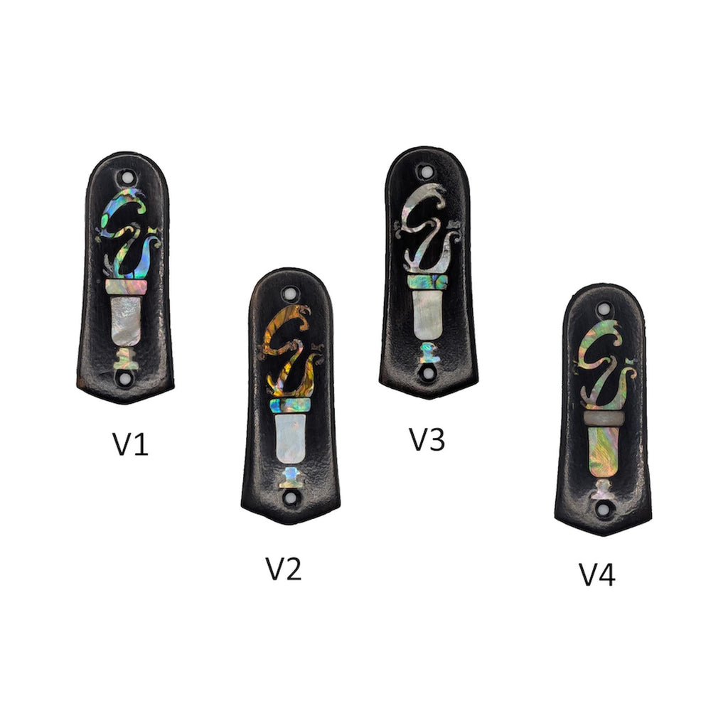 Eastman Mandolin Truss Rod Cover Fits MD815 Ebony Wood Abalone Mother of Pearl Inlay