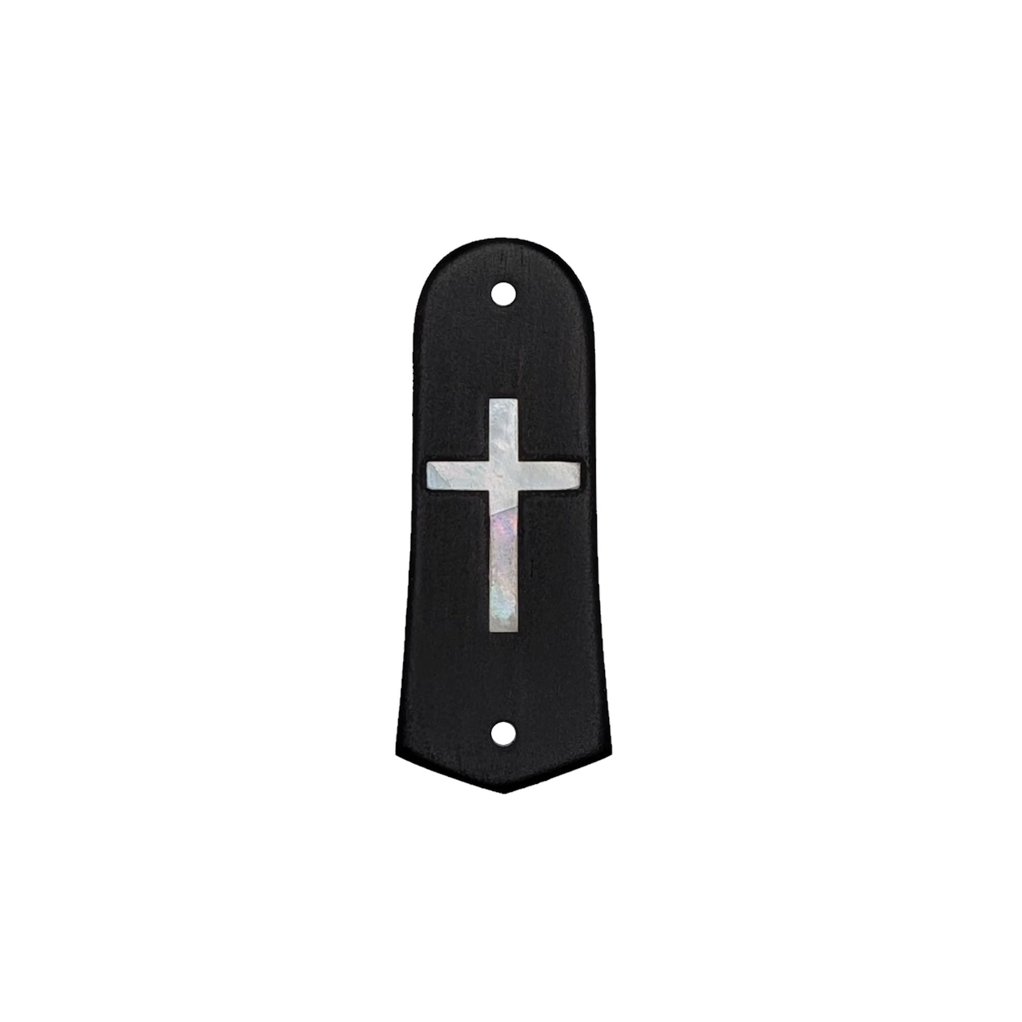 Eastman Mandolin Ebony Truss Rod Cover | Abalone Hummingbird Inlay