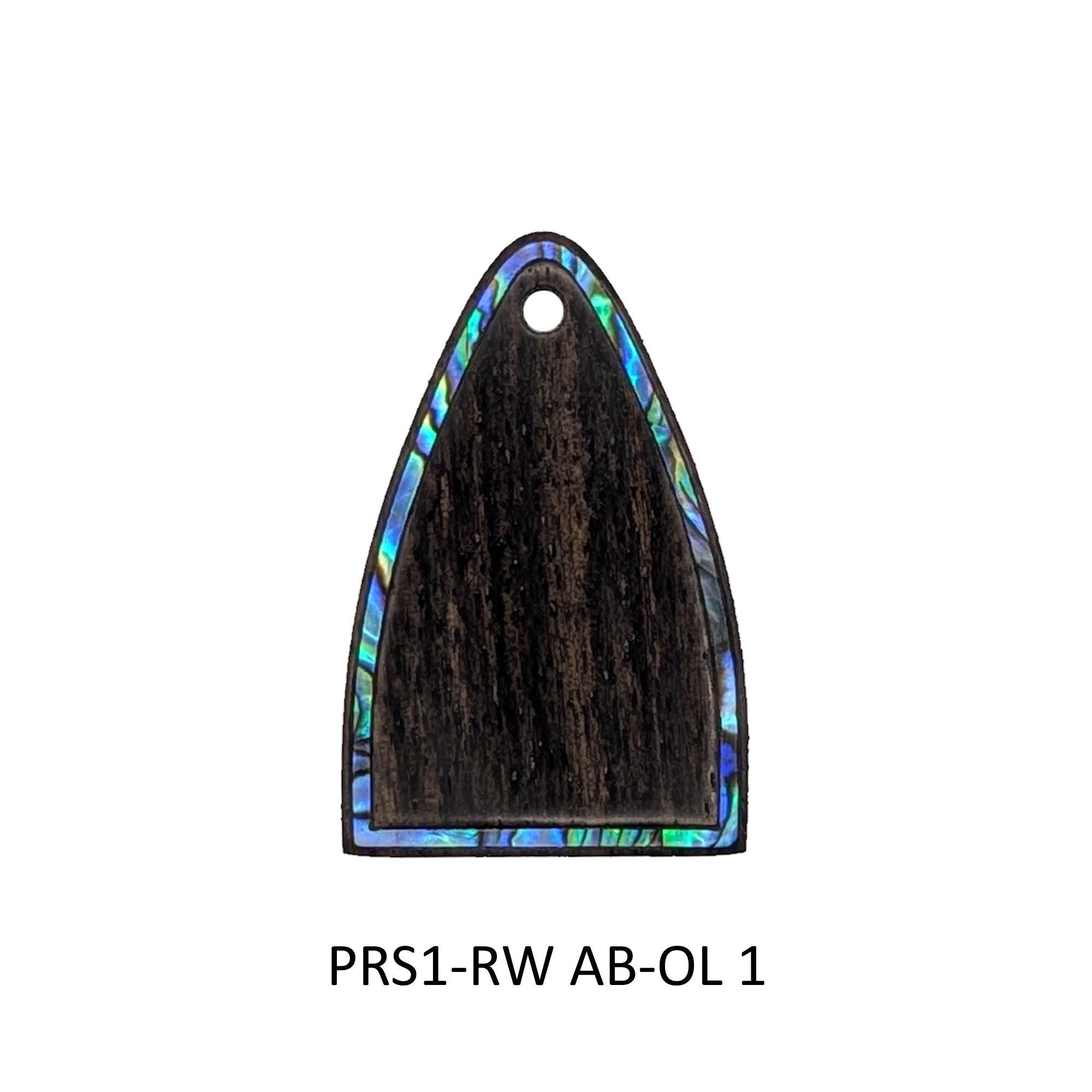 Truss Rod Covers for PRS Guitars | Abalone Outline Inlay | Flamed Maple Ebony Rosewood Koa