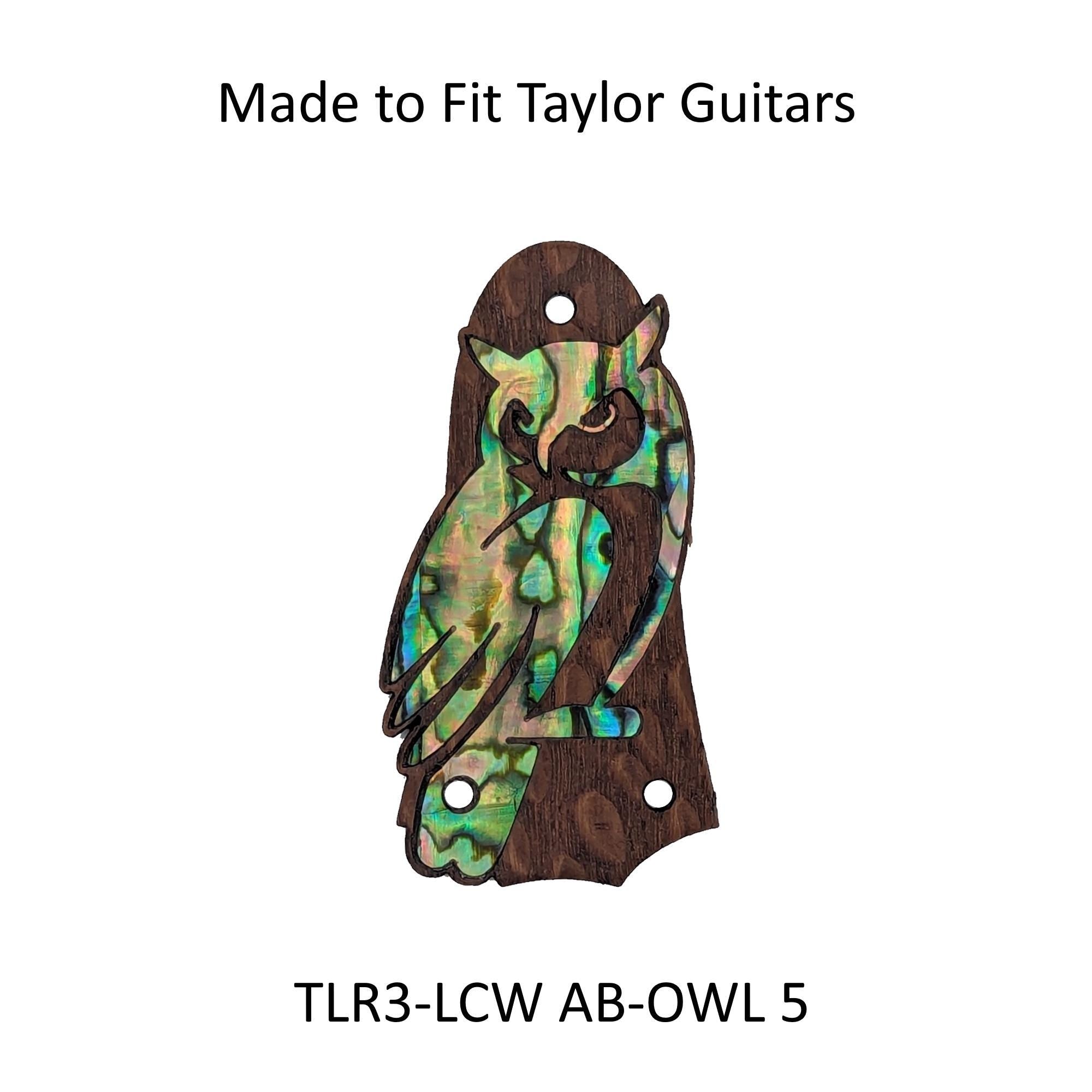 Taylor Guitar Truss Rod Cover Fits GS Mini– Abalone Mother of Pearl Owl Inlay