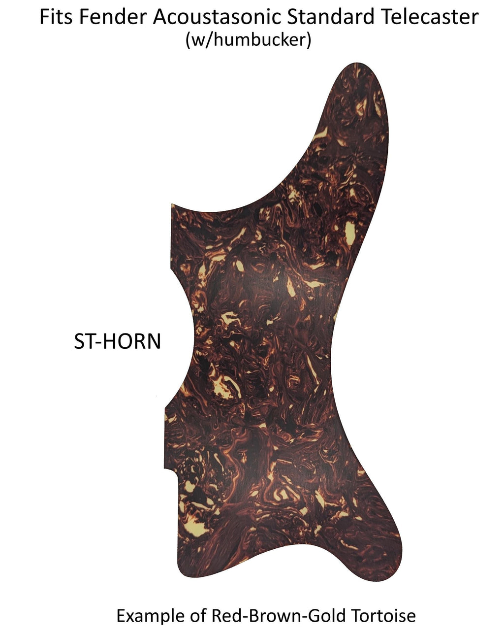 Fender Acoustasonic Telecaster Pickguard | Tortoise, Mahogany, Rosewood Style | Guitar Protection & Custom Acoustic Part