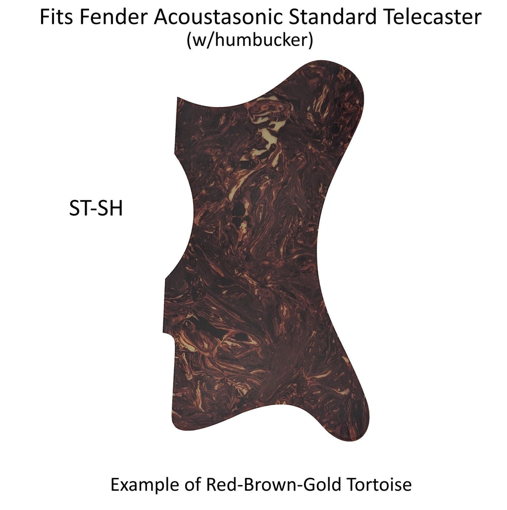 Fender Acoustasonic Telecaster Pickguard | Tortoise, Mahogany, Rosewood Style | Guitar Protection & Custom Acoustic Part