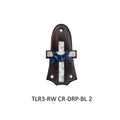 Taylor Guitar Truss Rod Cover – Rosewood or Ebony with Mother of Pearl Cross, Blue Abalone Lenten Drape