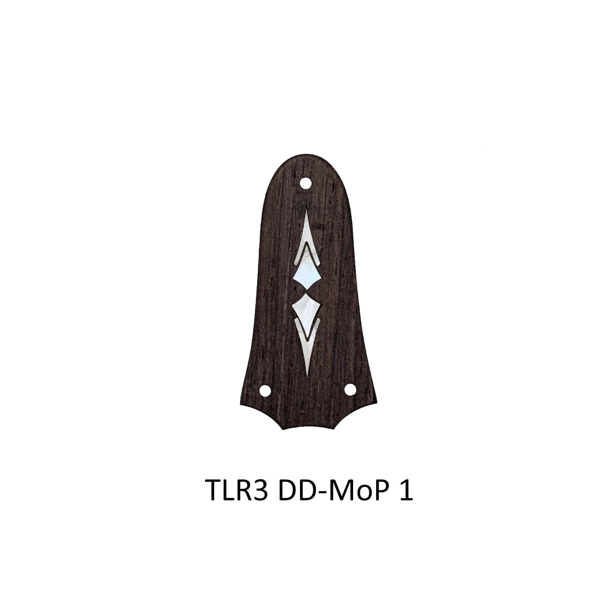 Indian Rosewood Truss Rod Cover | White Mother of Pearl Double Diamond Inlay for Taylor Guitars