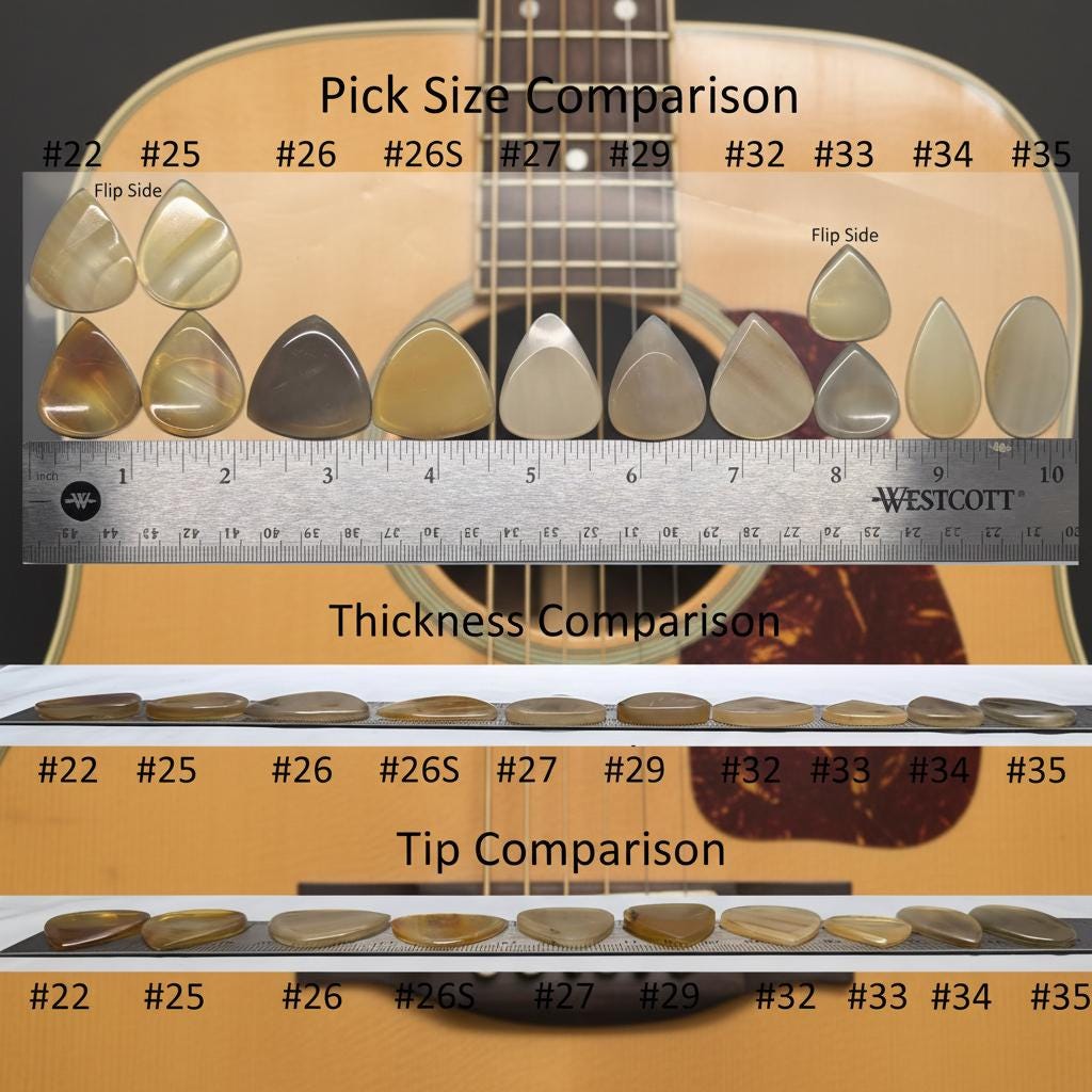Turtle Shell Picks for Guitars and Mandolins – Highly Polished Custom Pick