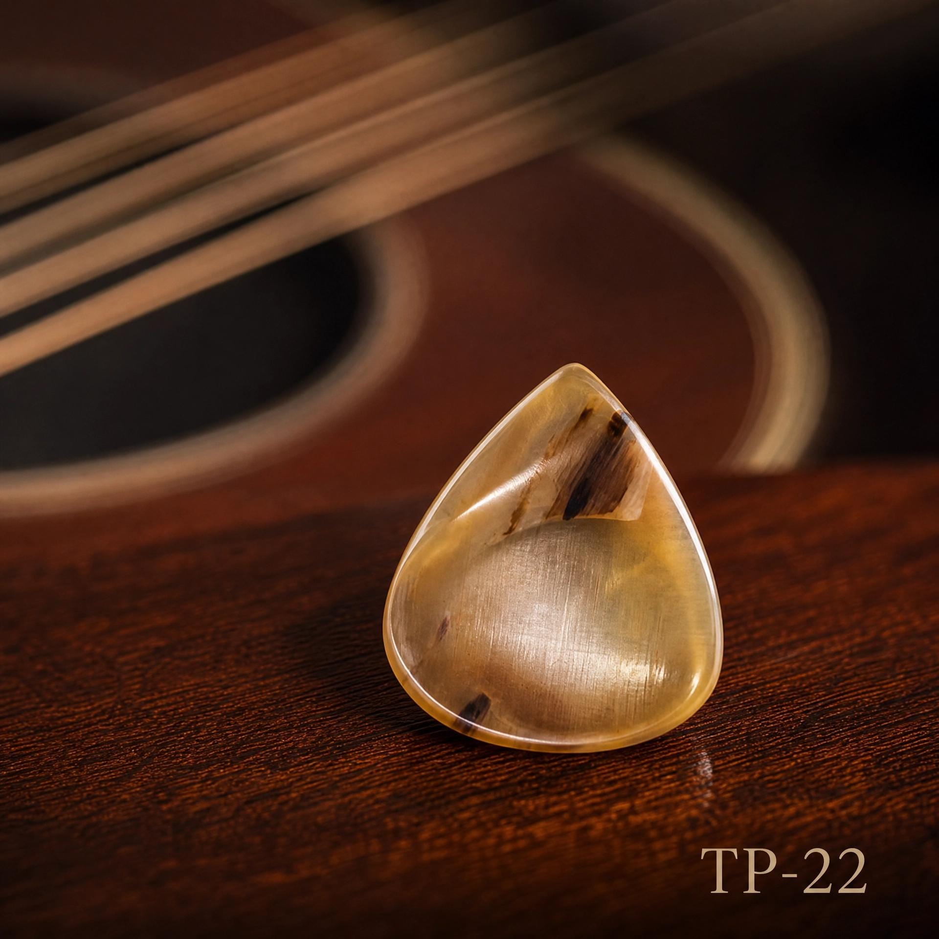 Turtle Shell Picks for Guitars and Mandolins – Highly Polished Custom Pick
