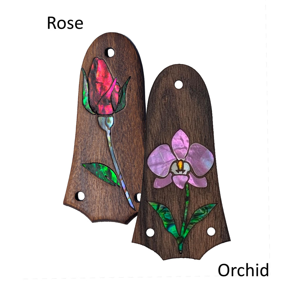 Handcrafted Truss Rod Cover Fits Taylor Guitars | Custom Rose or Orchid Inlay