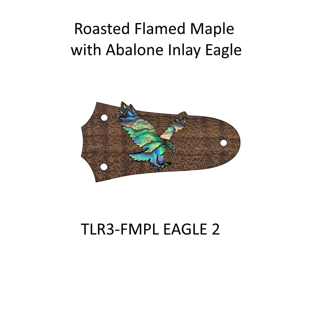 Taylor Guitars Eagle Inlay Truss Rod Cover | Rosewood~Ebony~Flamed Roasted Maple