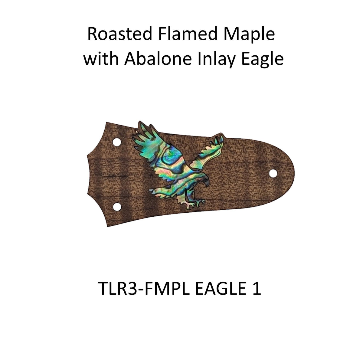 Taylor Guitars Eagle Inlay Truss Rod Cover | Rosewood~Ebony~Flamed Roasted Maple
