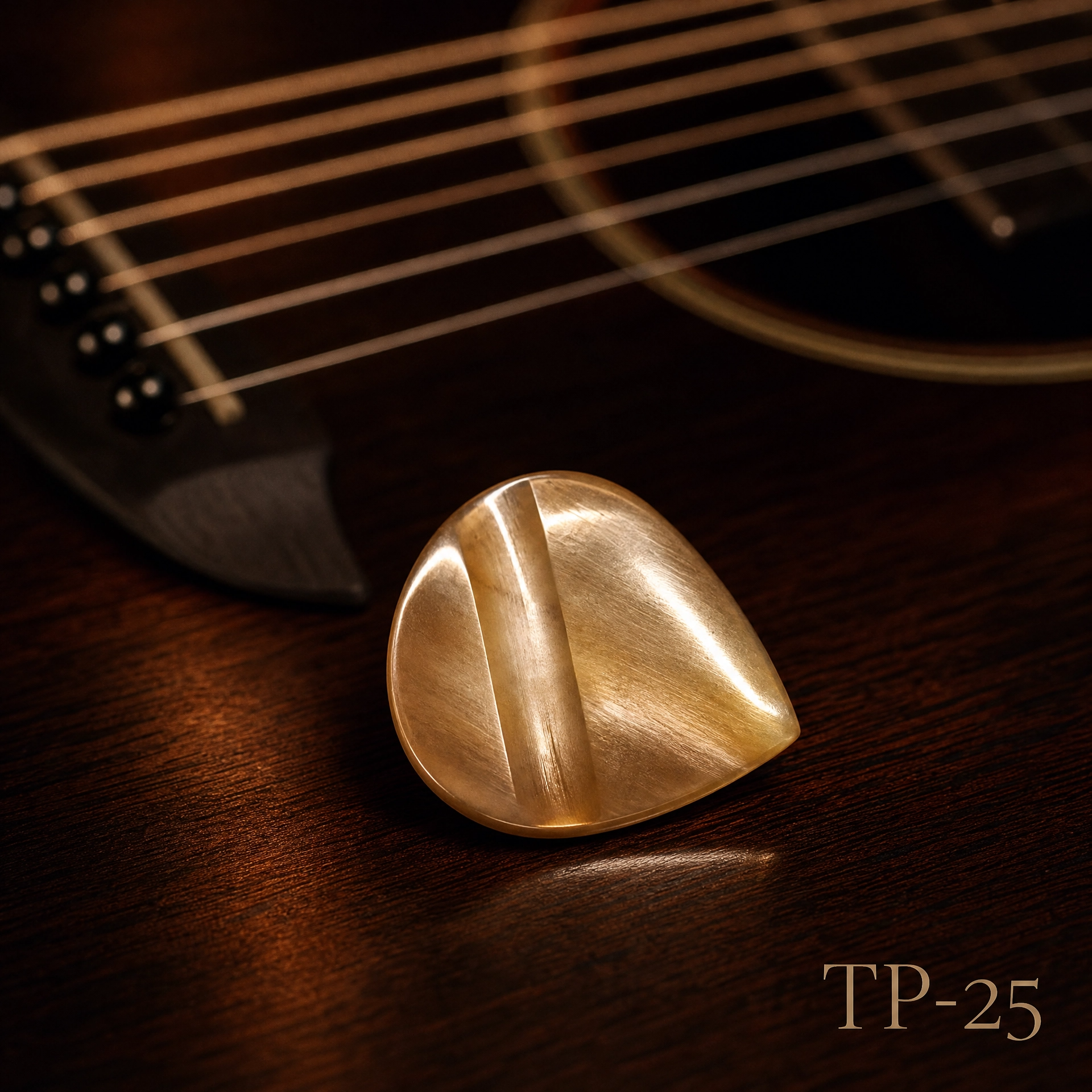 5-Pack Special Turtle Shell Picks for Guitars and Mandolins – Highly Polished Custom Pick