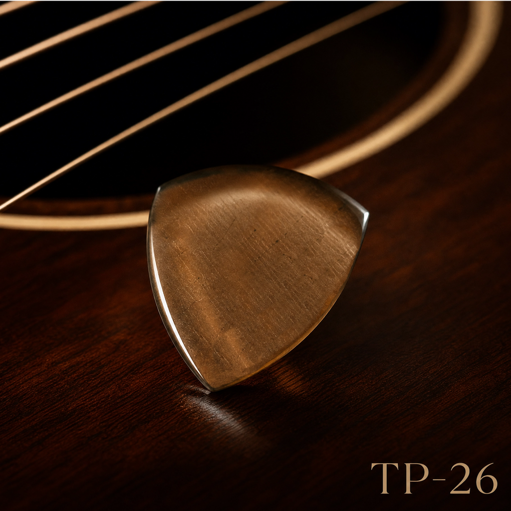 Turtle Shell Picks for Guitars and Mandolins – Highly Polished Custom Pick