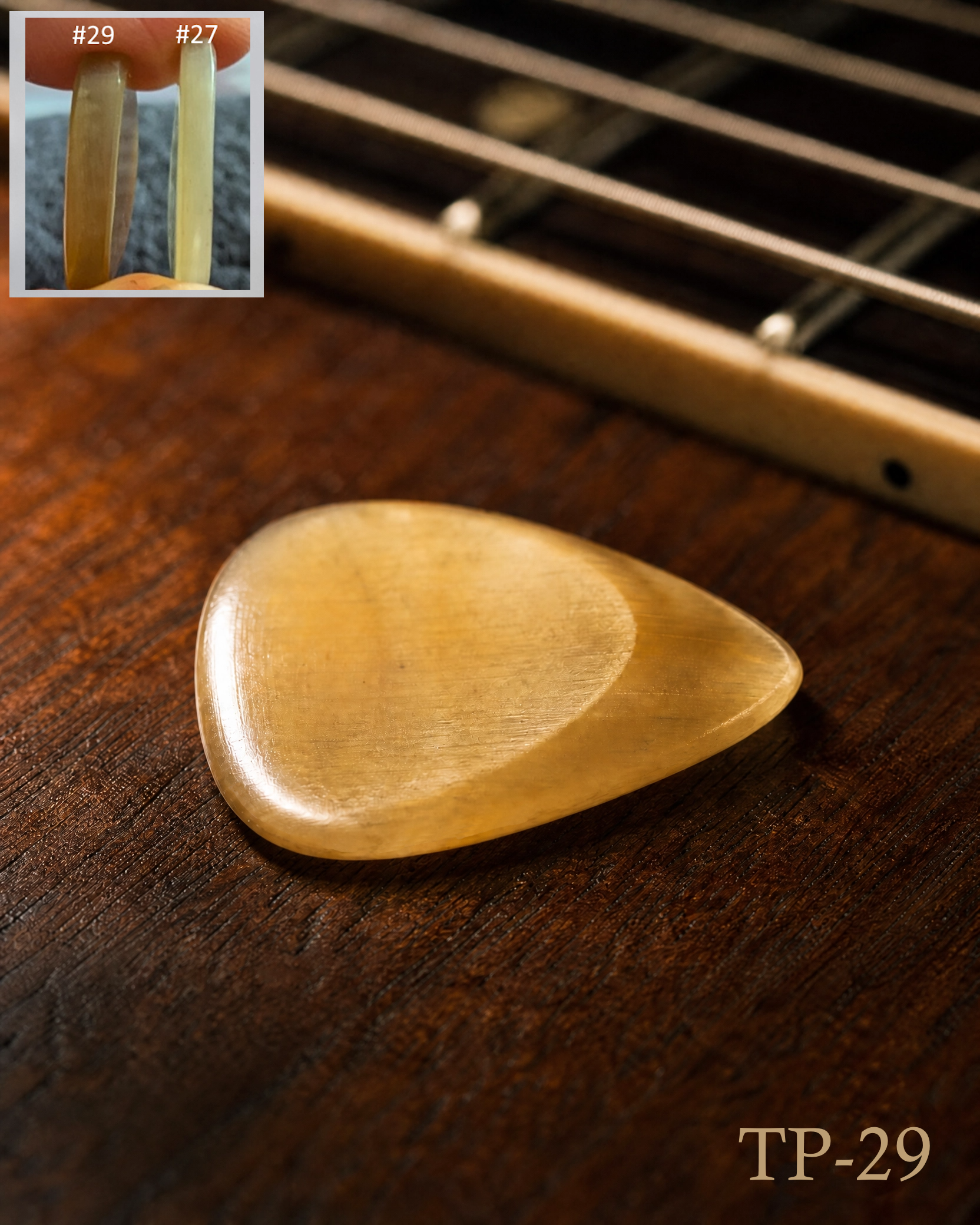 5-Pack Special Turtle Shell Picks for Guitars and Mandolins – Highly Polished Custom Pick