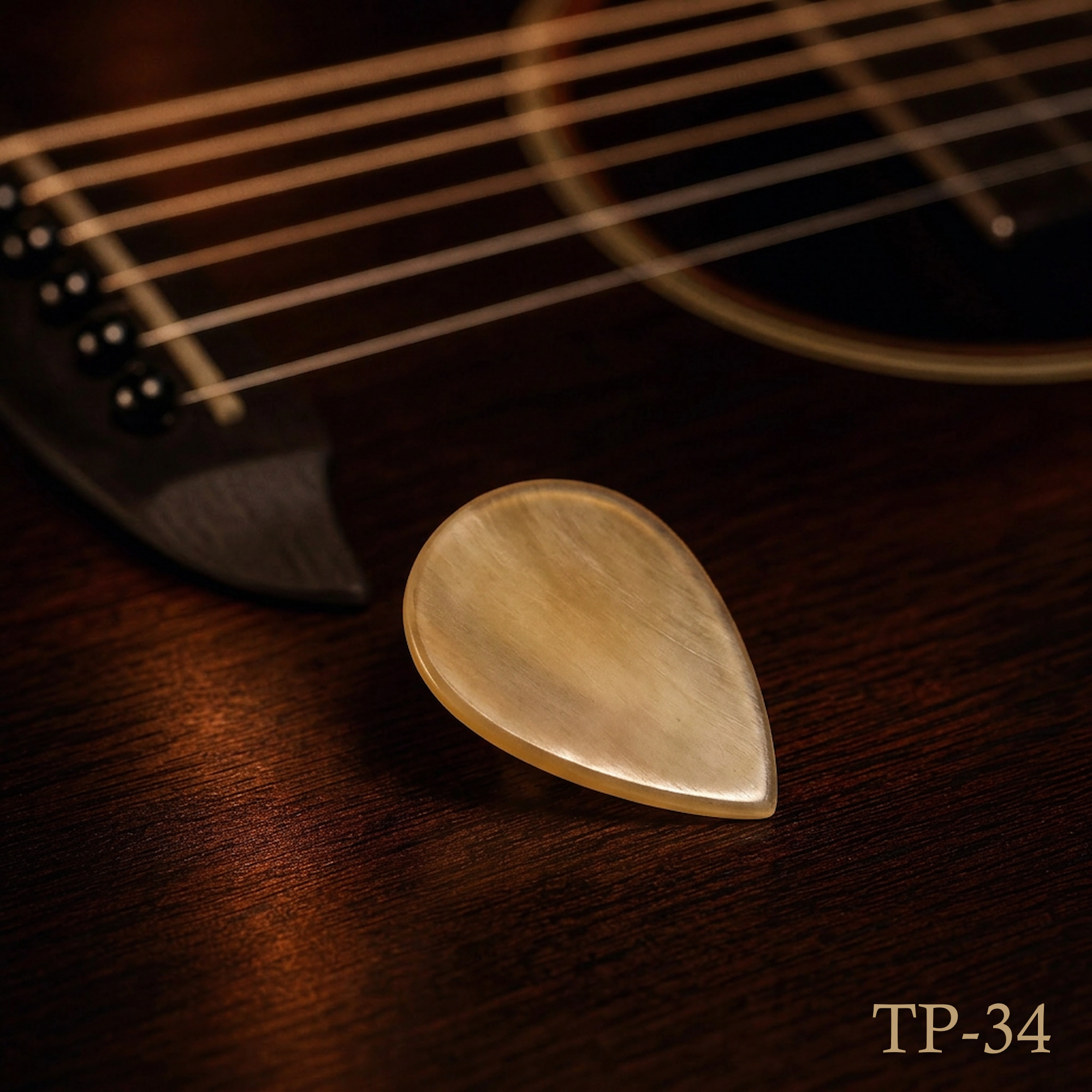 5-Pack Special Turtle Shell Picks for Guitars and Mandolins – Highly Polished Custom Pick