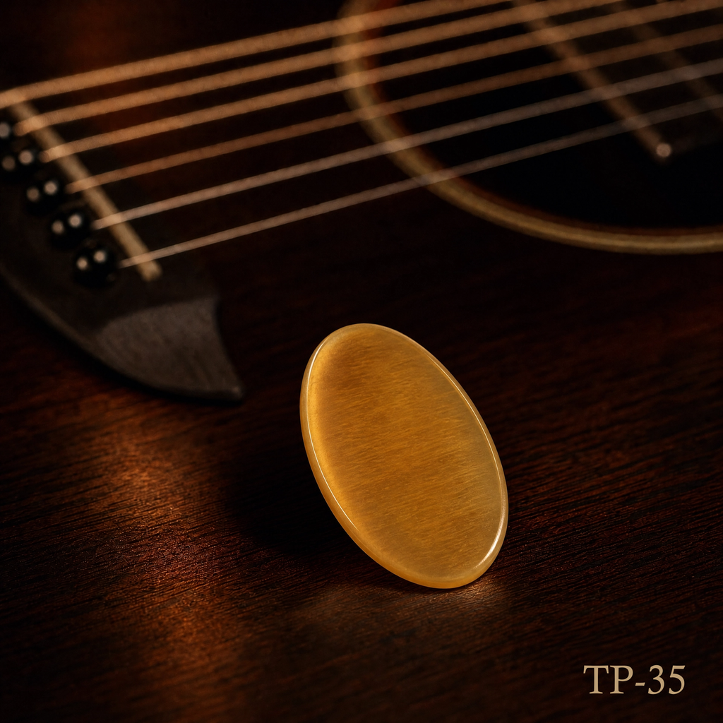 Turtle Shell Picks for Guitars and Mandolins – Highly Polished Custom Pick